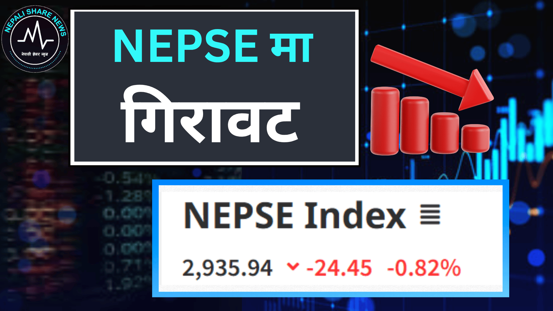 पाँच दिनको वृद्धिपछि नेप्सेमा 'करेक्सन', कारोबार रकम भने १५ अर्ब माथि